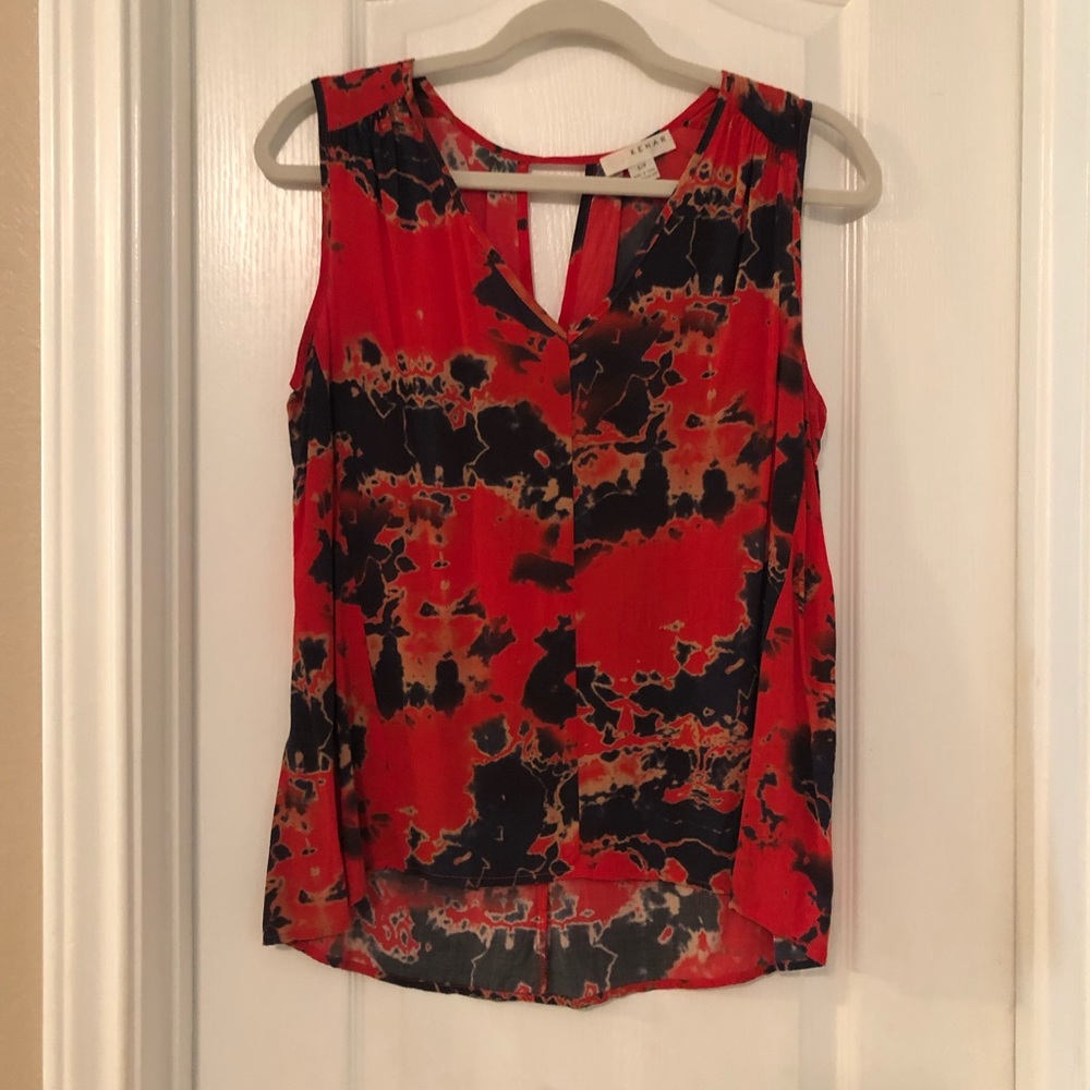 Kenar Red Print Top